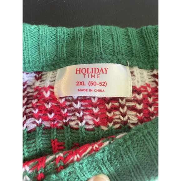 Holiday Time Christmas Sweater Mens 2XL Cat Gift Box Ugly Xmas Party Novelty - Picture 5 of 10